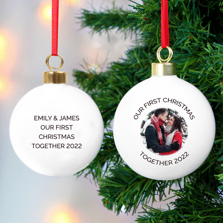 Buy Personalised Photo Upload Bauble at www.giftsfinder.co.uk