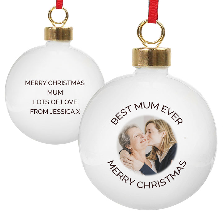 Buy Personalised Photo Upload Bauble at www.giftsfinder.co.uk