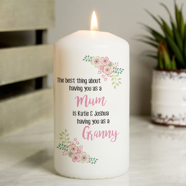 Buy Personalised The Best Thing Pillar Candle at www.giftsfinder.co.uk