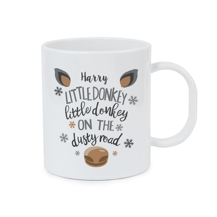 Buy Personalised Little Donkey Plastic Mug available now at www.giftsfinder.co.uk