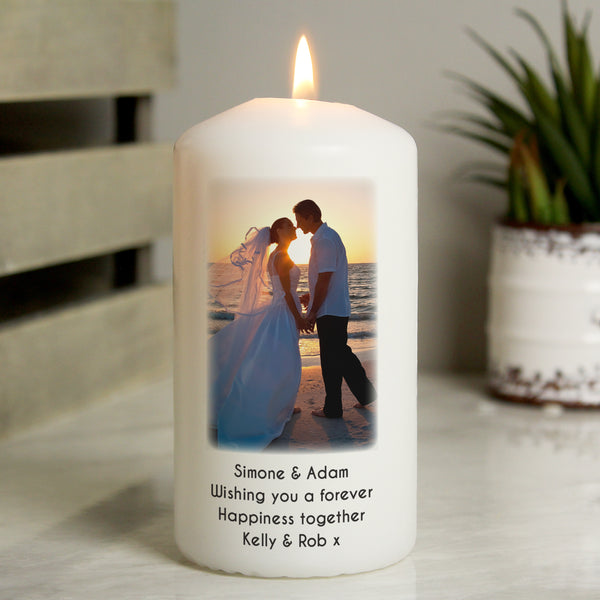 Buy Personalised Photo Upload Pillar Candle at www.giftsfinder.co.uk