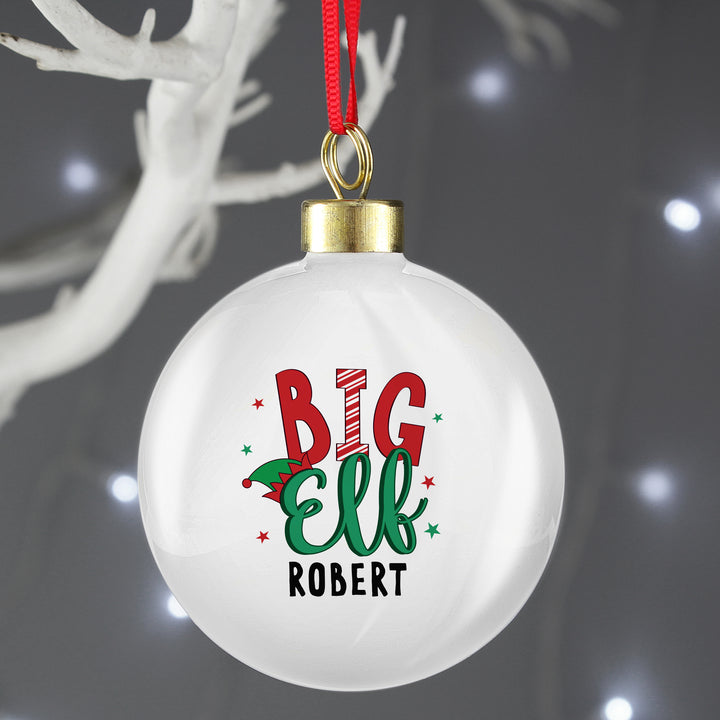 Buy Personalised Big Elf Bauble available now at www.giftsfinder.co.uk