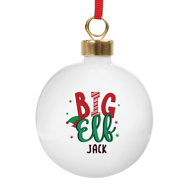 Buy Personalised Big Elf Bauble available now at www.giftsfinder.co.uk