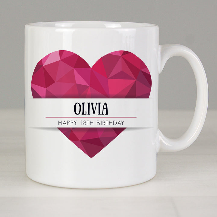 Buy Personalised Love Heart Mug at www.giftsfinder.co.uk