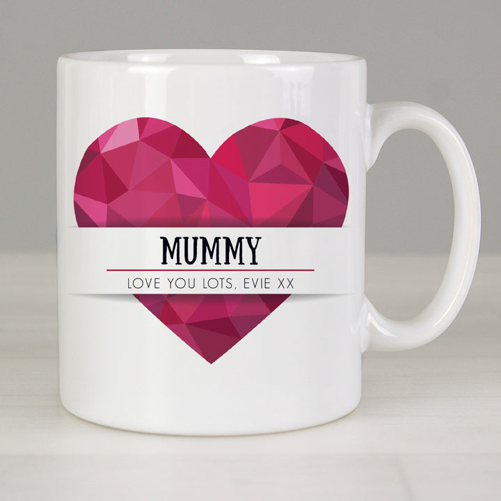 Buy Personalised Love Heart Mug at www.giftsfinder.co.uk