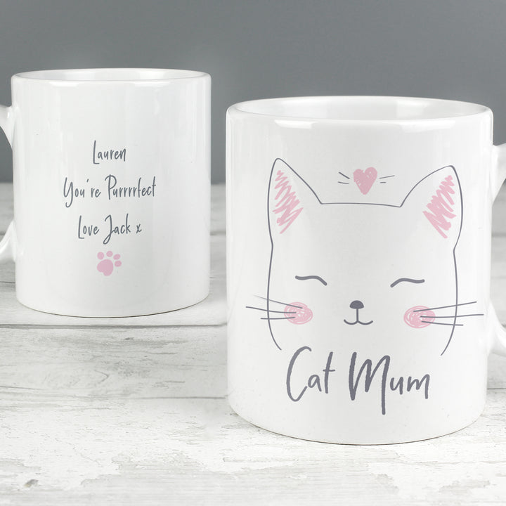 Buy Personalised Cat Mum Mug available now at www.giftsfinder.co.uk