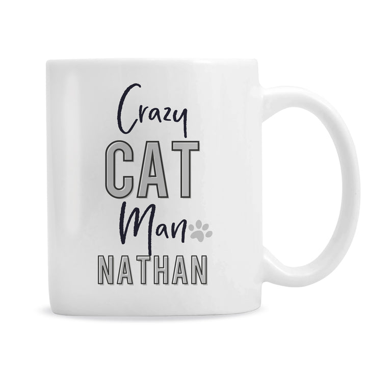 Buy Personalised Crazy Cat Man Mug available now at www.giftsfinder.co.uk