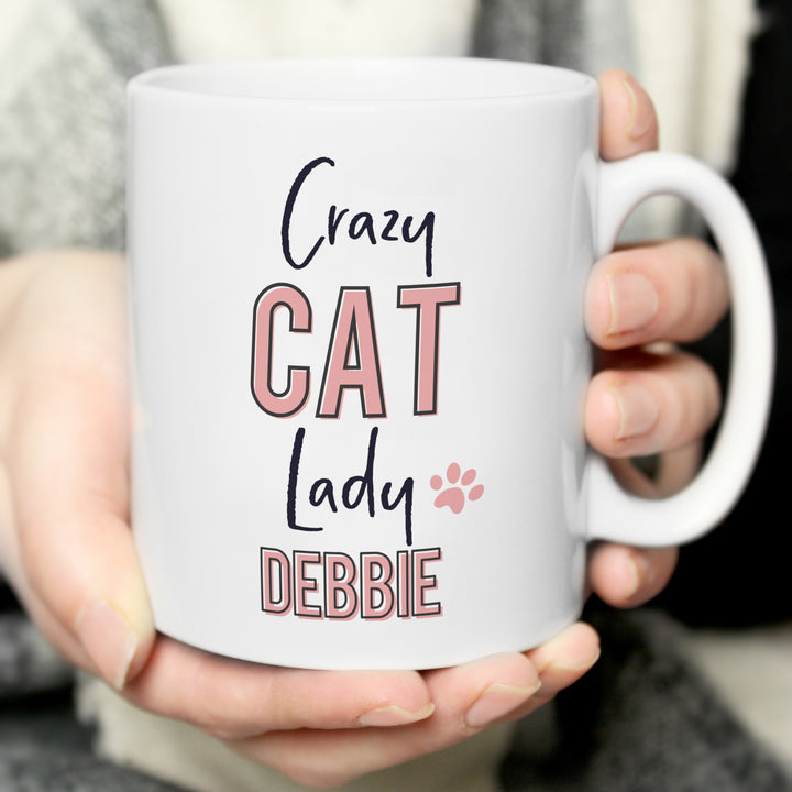 Personalised Crazy Cat Lady Mug - part of the Gifts Finder Personalised Mugs collection