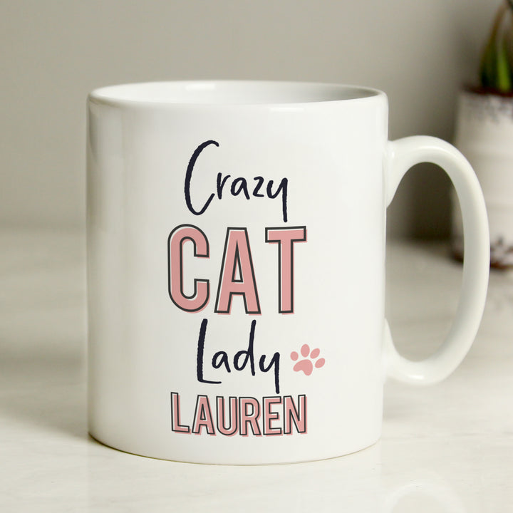 Personalised Crazy Cat Lady Mug - part of the Gifts Finder Personalised Mugs collection