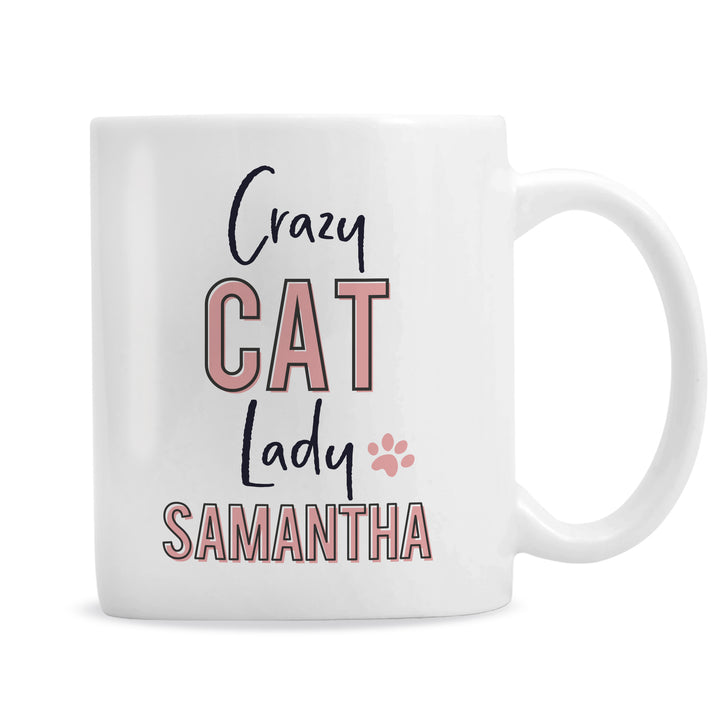 Personalised Crazy Cat Lady Mug - part of the Gifts Finder Personalised Mugs collection