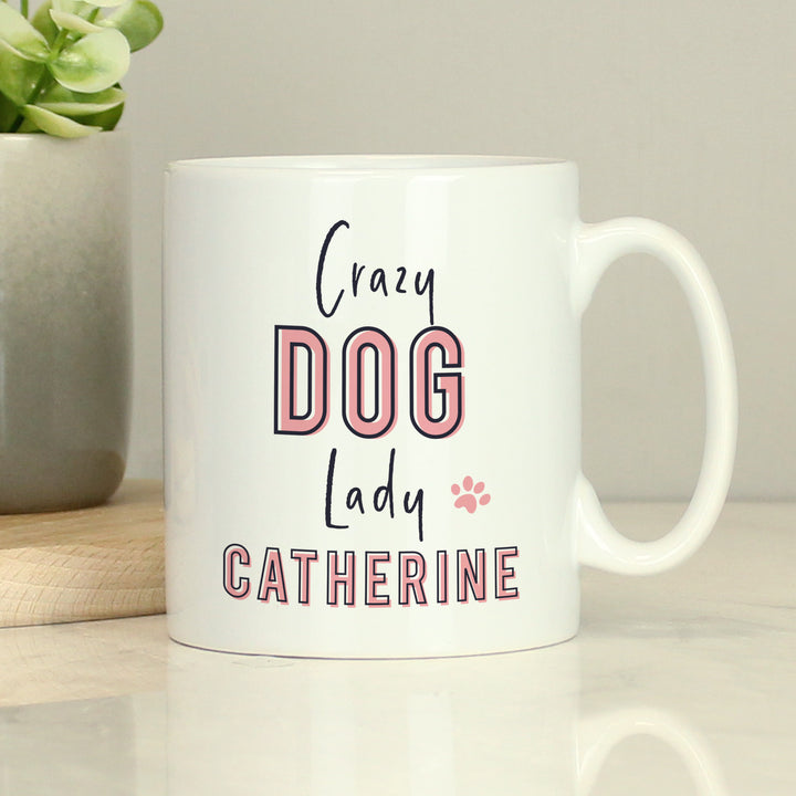 Buy Personalised Crazy Dog Lady Mug available now at www.giftsfinder.co.uk