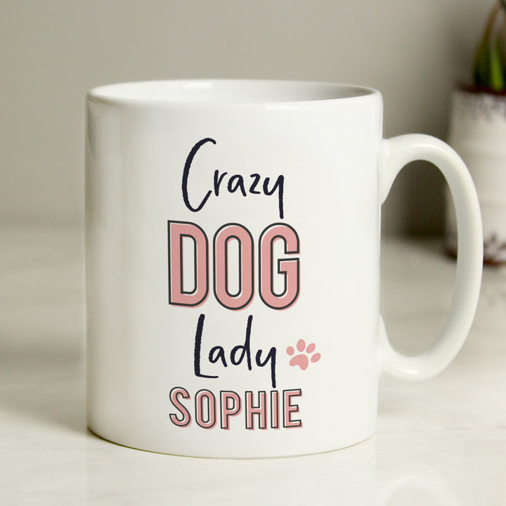 Buy Personalised Crazy Dog Lady Mug available now at www.giftsfinder.co.uk