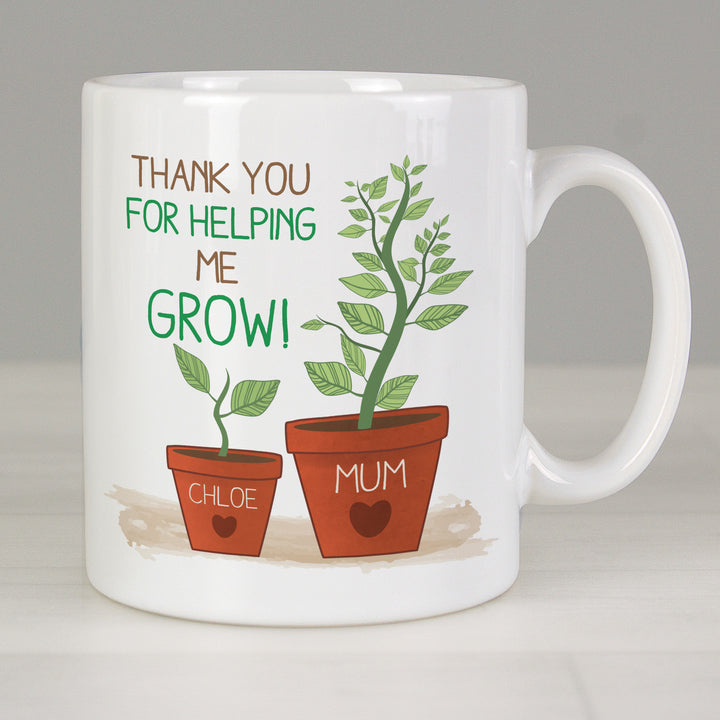 Buy Personalised Helping Me Grow Mug available now at www.giftsfinder.co.uk