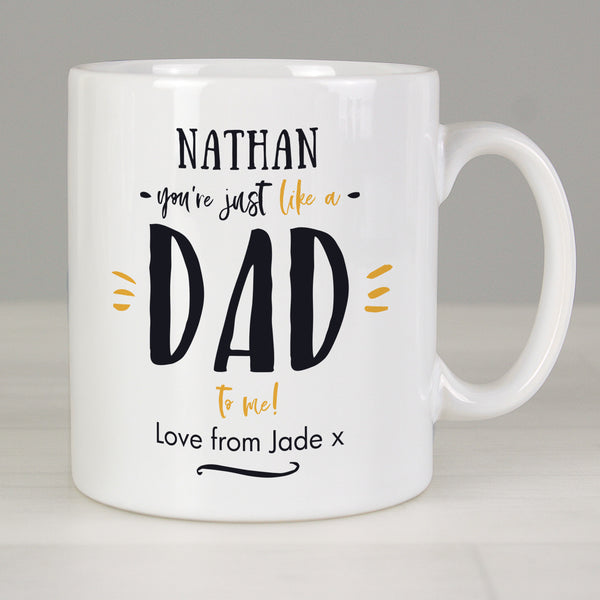 Buy Personalised Just Like A Dad Mug available now at www.giftsfinder.co.uk