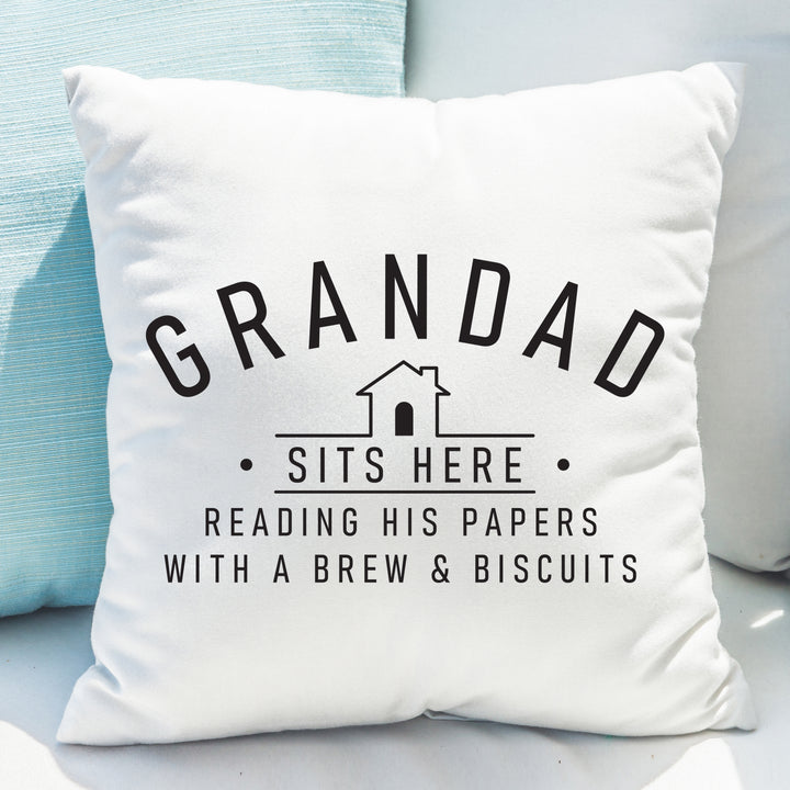 Buy Personalised (NAME) Sits Here Cushion available now at www.giftsfinder.co.uk