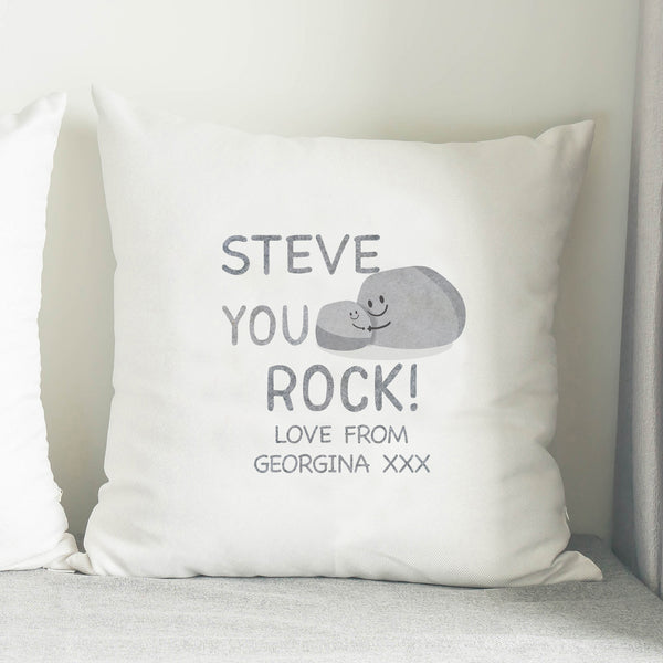 Personalised You Rock Cushion in gift category Personalised Cushions