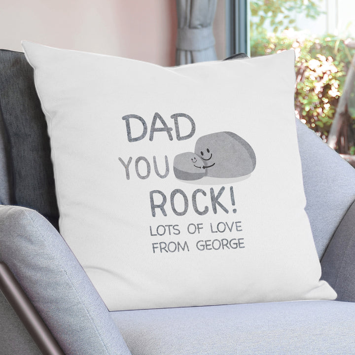 Personalised You Rock Cushion in gift category Personalised Cushions