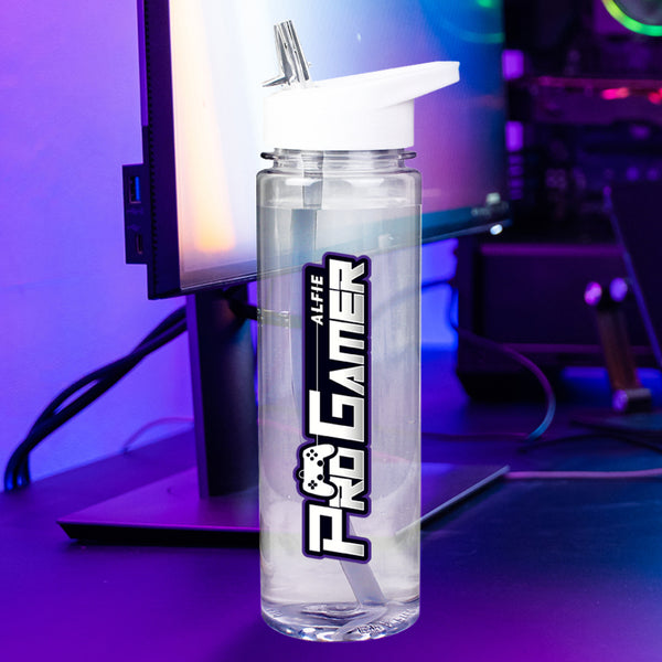 Buy Personalised Pro Gamer Water Bottle at www.giftsfinder.co.uk