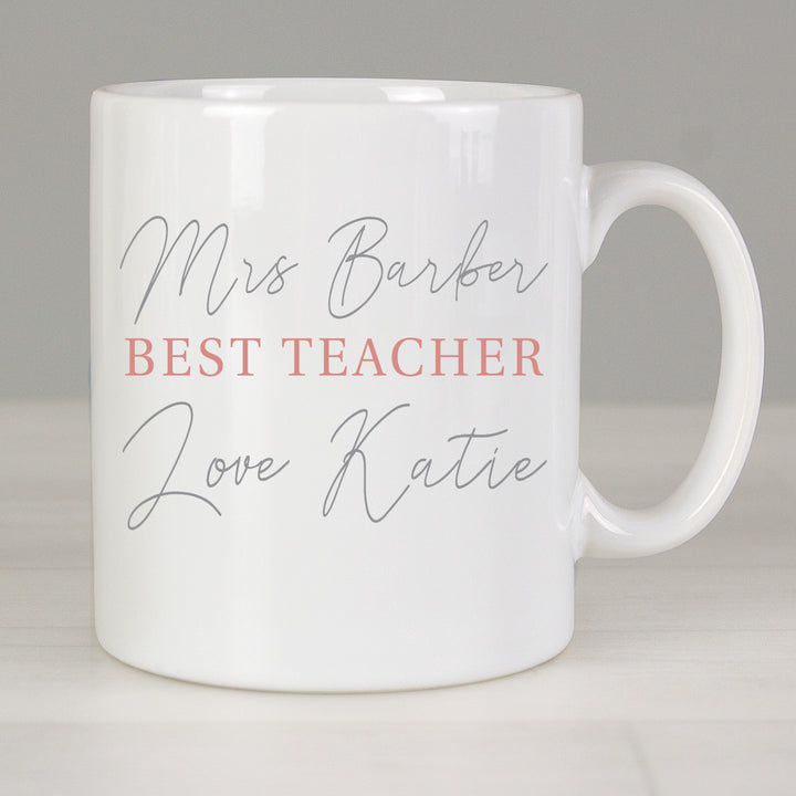 Buy Personalised Grey & Blush Mug available now at www.giftsfinder.co.uk