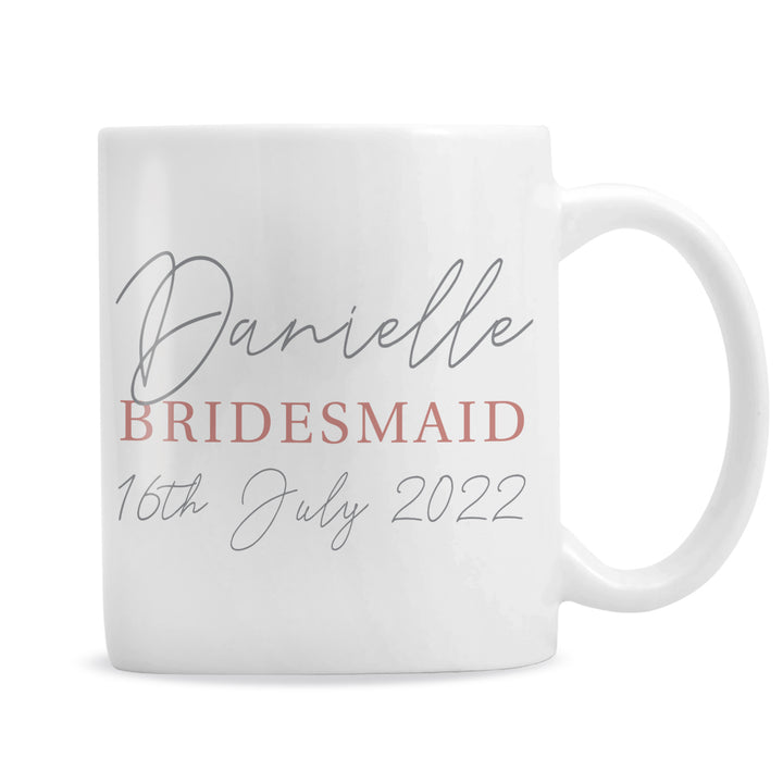 Buy Personalised Grey & Blush Mug available now at www.giftsfinder.co.uk