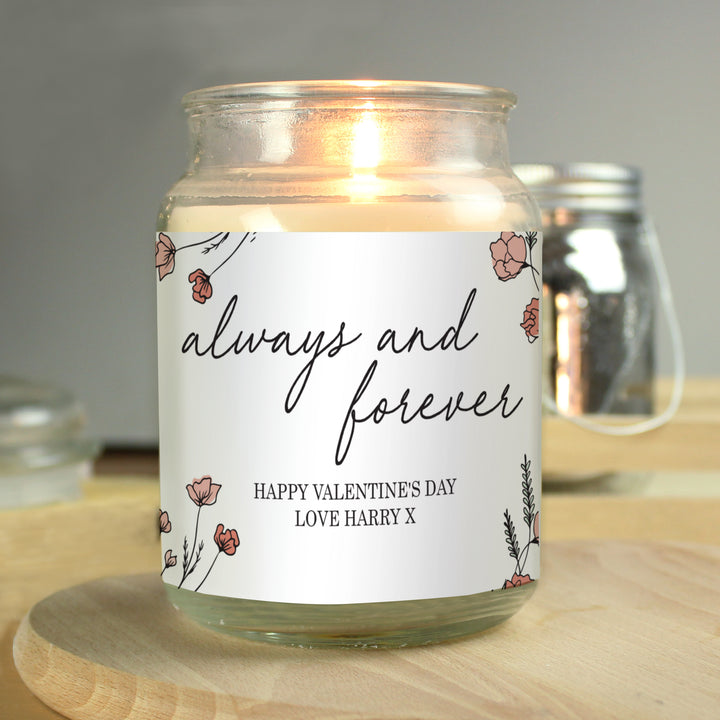 Personalised Always & Forever Large Scented Jar Candle in gift category 