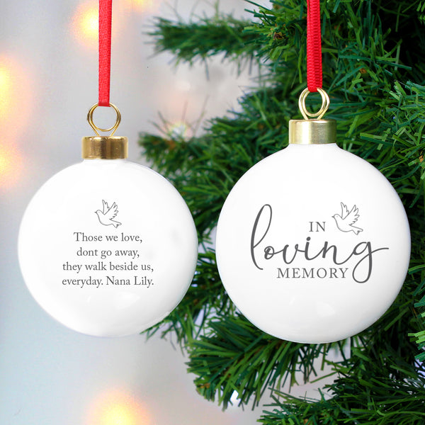 Buy Personalised In Loving Memory Bauble available now at www.giftsfinder.co.uk