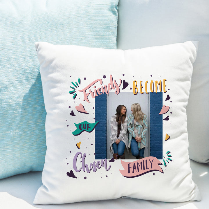 Buy Personalised Chosen Family Photo Upload Cushion available now at www.giftsfinder.co.uk