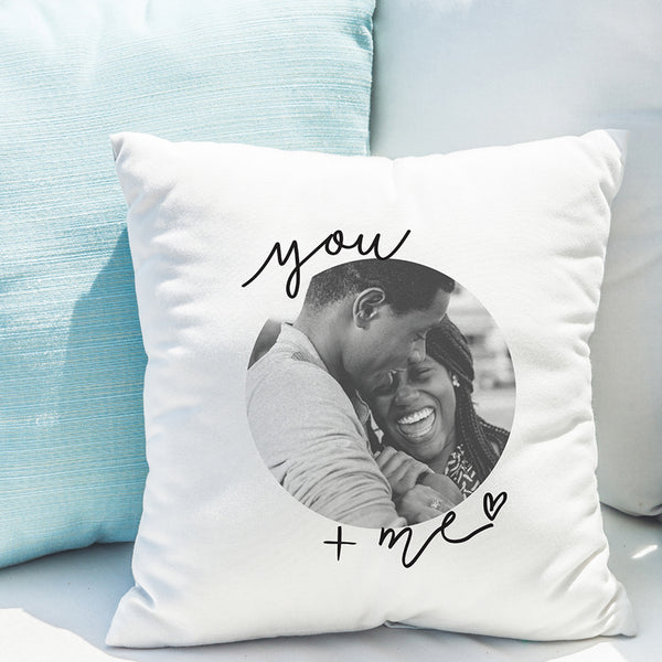 You & Me Photo Upload Cushion in gift category Personalised Cushions