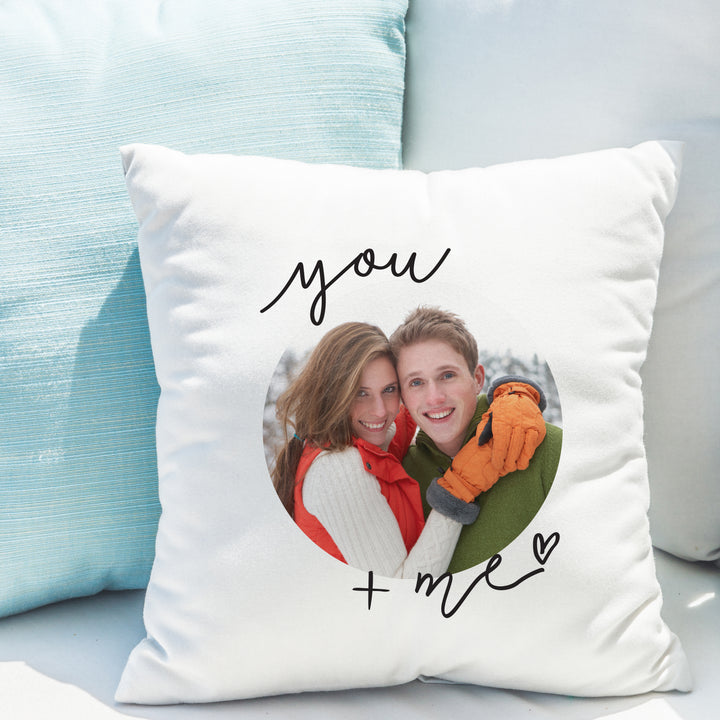 You & Me Photo Upload Cushion in gift category Personalised Cushions