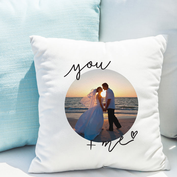 You & Me Photo Upload Cushion in gift category Personalised Cushions