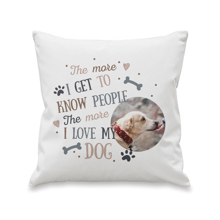 Buy Personalised I Love My Dog Photo Upload Cushion available now at www.giftsfinder.co.uk