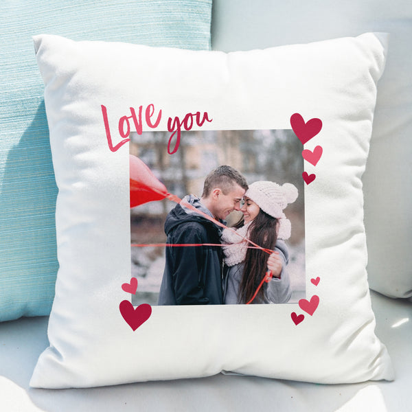 Buy Personalised Love You Photo Upload Cushion available now at www.giftsfinder.co.uk