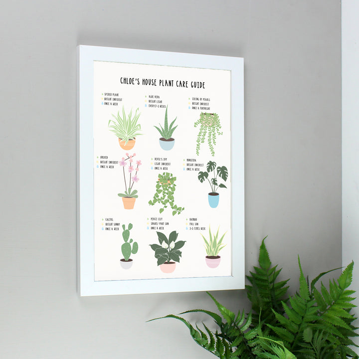 Buy Personalised Plants Guide White A4 Framed Print at www.giftsfinder.co.uk