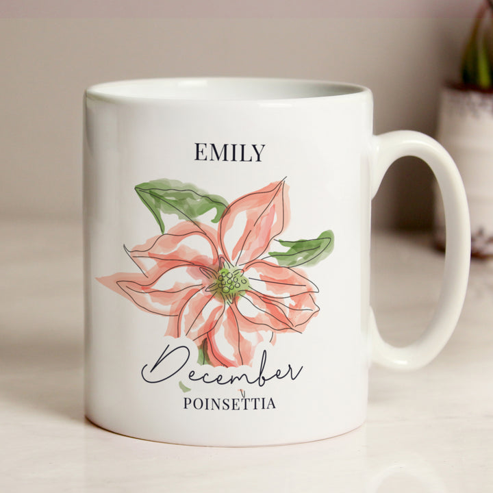 Buy Personalised Flower of the Month Mug available now at www.giftsfinder.co.uk