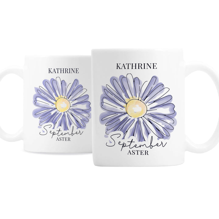 Buy Personalised Flower of the Month Mug available now at www.giftsfinder.co.uk