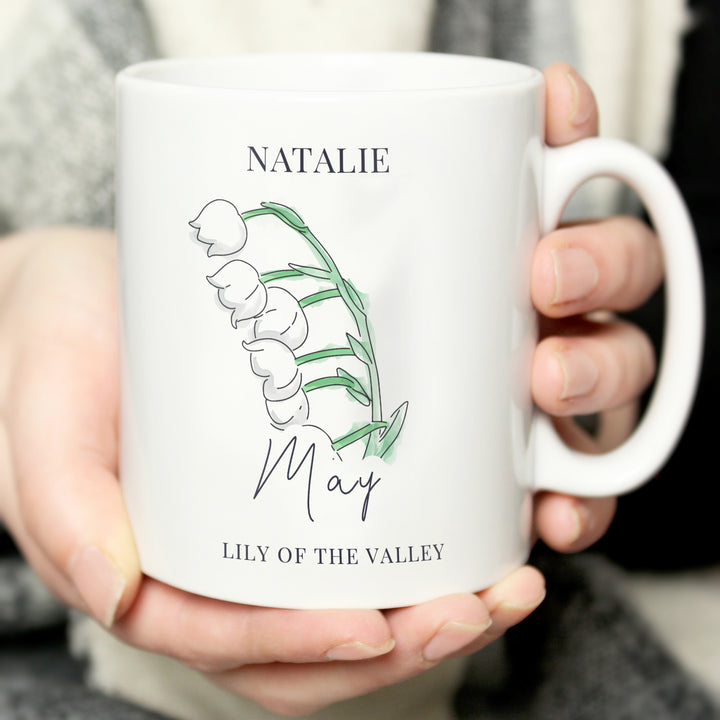 Buy Personalised Flower of the Month Mug available now at www.giftsfinder.co.uk