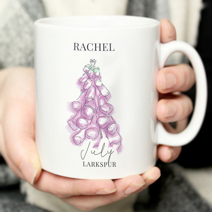 Buy Personalised Flower of the Month Mug available now at www.giftsfinder.co.uk