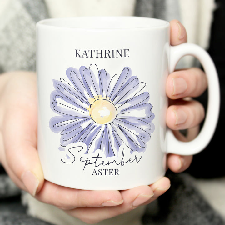 Buy Personalised Flower of the Month Mug available now at www.giftsfinder.co.uk