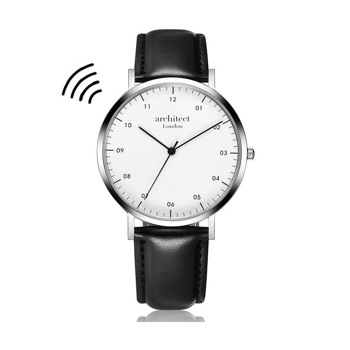 Contactless Payment Watch Men's Architect Zephyr + Jet Black Strap + Modern Font Engraving 