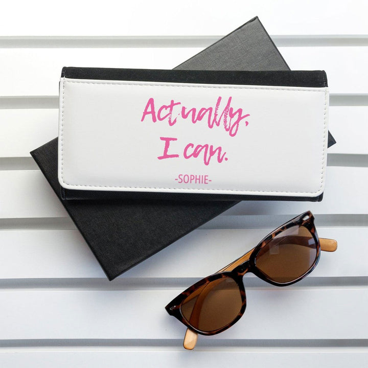 Actually I Can Handwritten Black Wallet (Personalised Ladies' Wallets) available to buy now at www.giftsfinder.co.uk