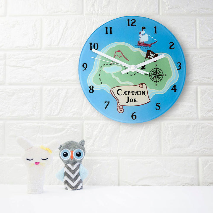 Buy Arrrr! Personalised Pirate Wall Clock at www.giftsfinder.co.uk