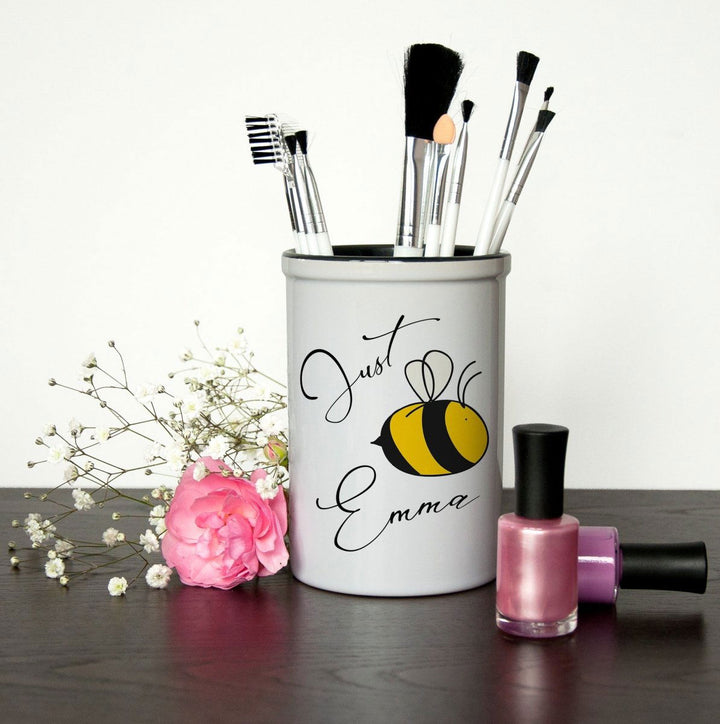 Bee You Brush Holder (Personalised Makeup Brush Holders) available to buy now at www.giftsfinder.co.uk