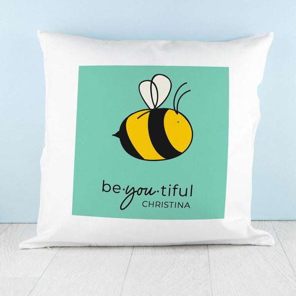 Bee You Cushion Cover (Personalised Cushion Covers) available to buy now at www.giftsfinder.co.uk