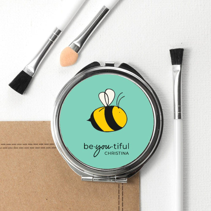 Bee You Round Compact Mirror () available to buy now at www.giftsfinder.co.uk