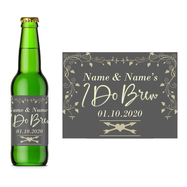 Beer Bottle Label with I Do Brew Design () available to buy now at www.giftsfinder.co.uk