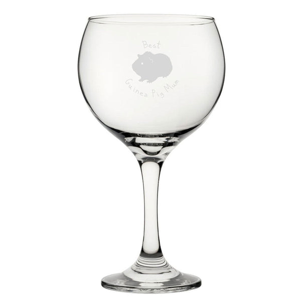 Best Guinea Pig Dad - Engraved Novelty Gin Balloon Cocktail Glass (Stemware) available to buy now at www.giftsfinder.co.uk