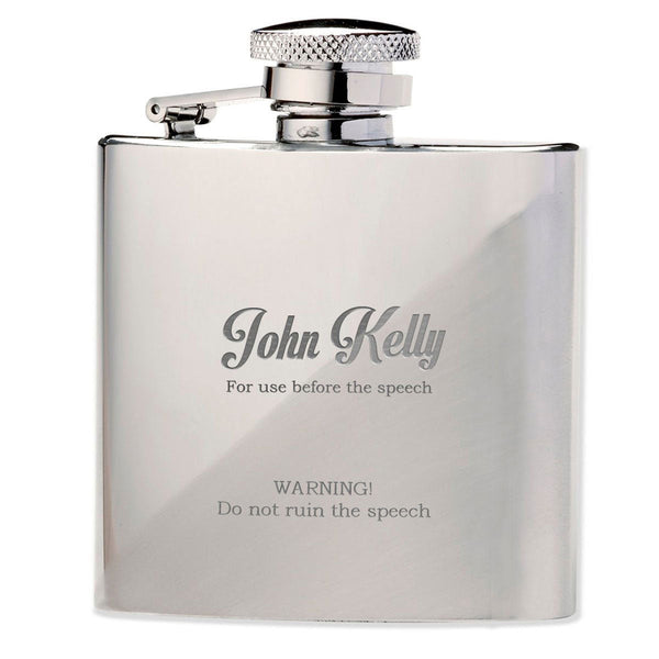 Buy Best Man The Speech Hip Flask at www.giftsfinder.co.uk