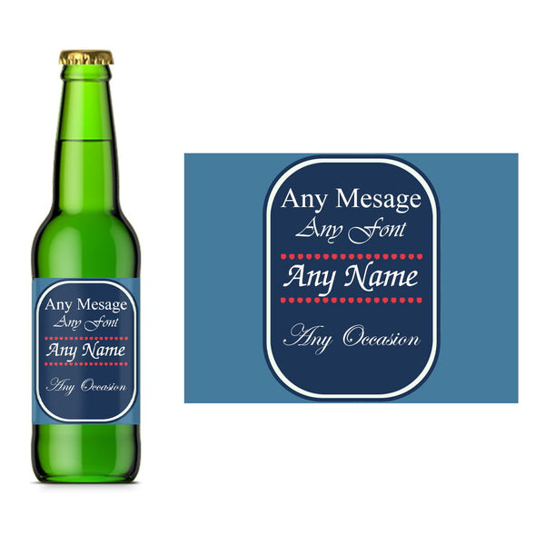 Blue Coloured Beer Bottle Label () available to buy now at www.giftsfinder.co.uk