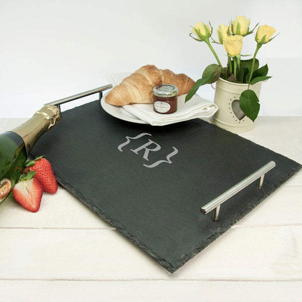 Breakfast In Bed Slate Tray - Brackets Design in gift category 