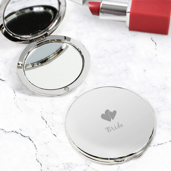 Bride Round Compact Mirror - available to buy online at www.giftsfinder.co.uk